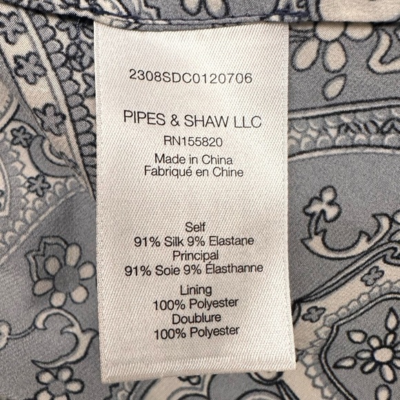 Veronica Beard Erinne Paisley Minidress - Indigo Multi - Picture 9 of 11